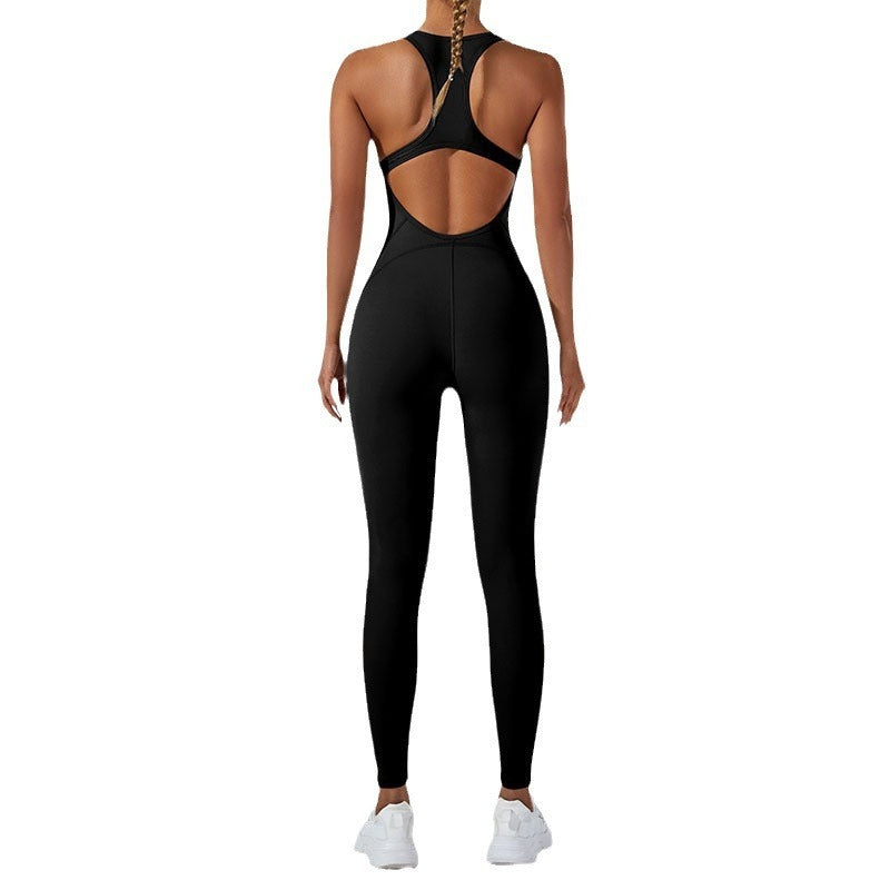 Beauty Back One-piece Yoga Pants High Elastic Tight Hip Lifting One-piece