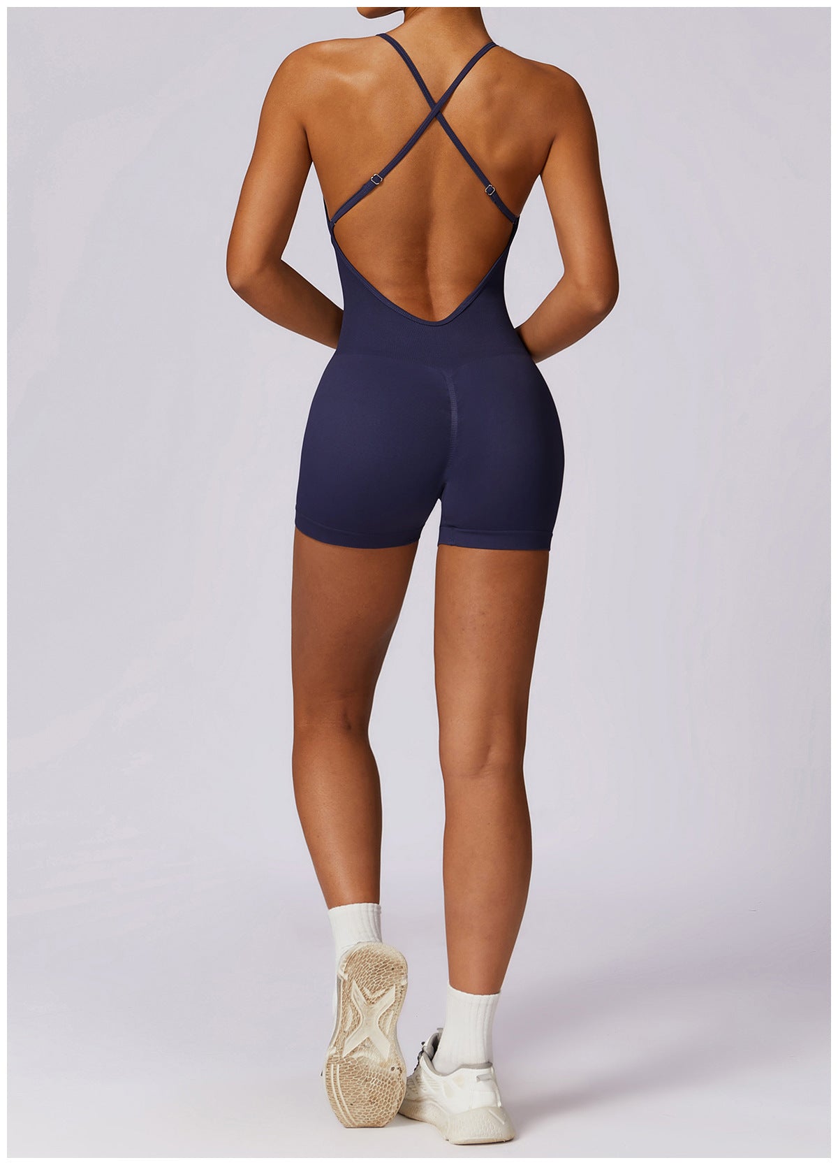 Women's Fashion Casual Hollow-out Beauty Back Seamless Yoga Jumpsuit