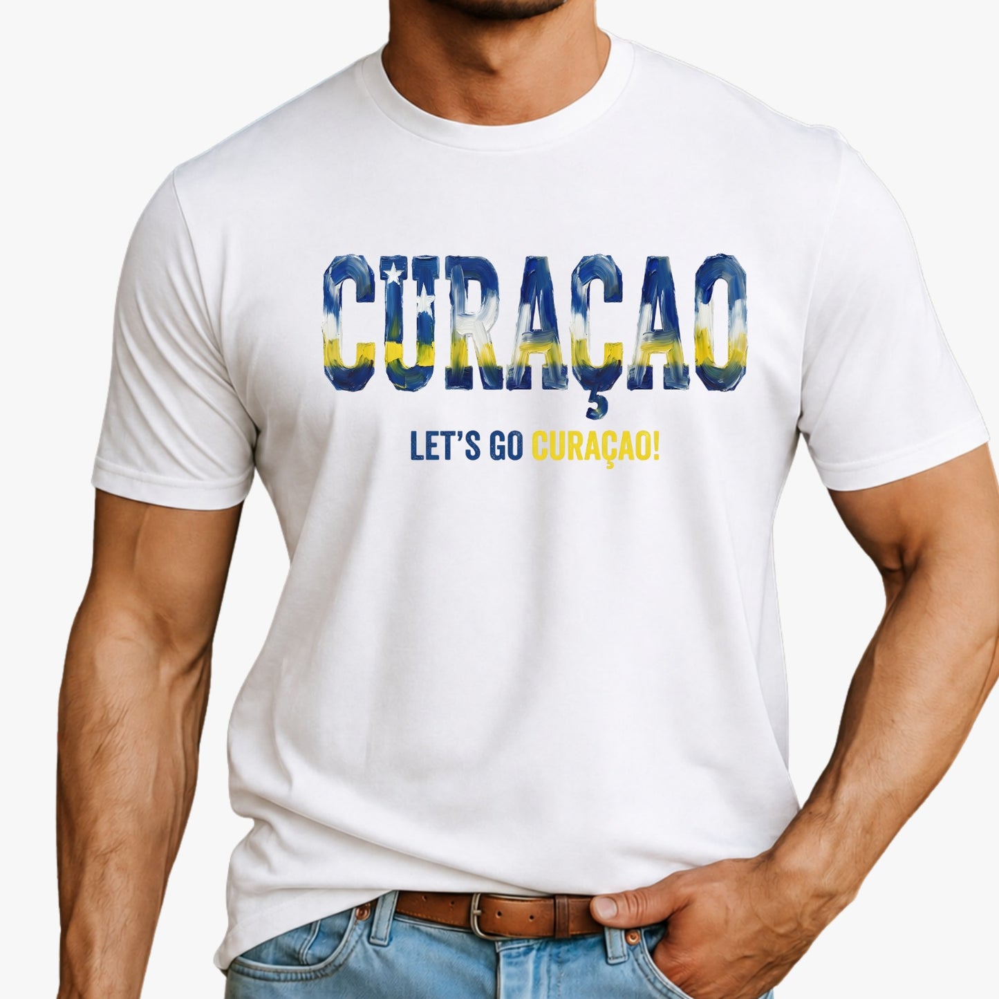 Curacao Flag T-Shirt Adult Unisex Soccer Fan Tee WC 2026 Game Day Shirt