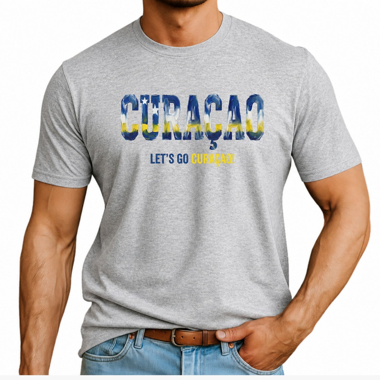 Curacao Flag T-Shirt Adult Unisex Soccer Fan Tee WC 2026 Game Day Shirt