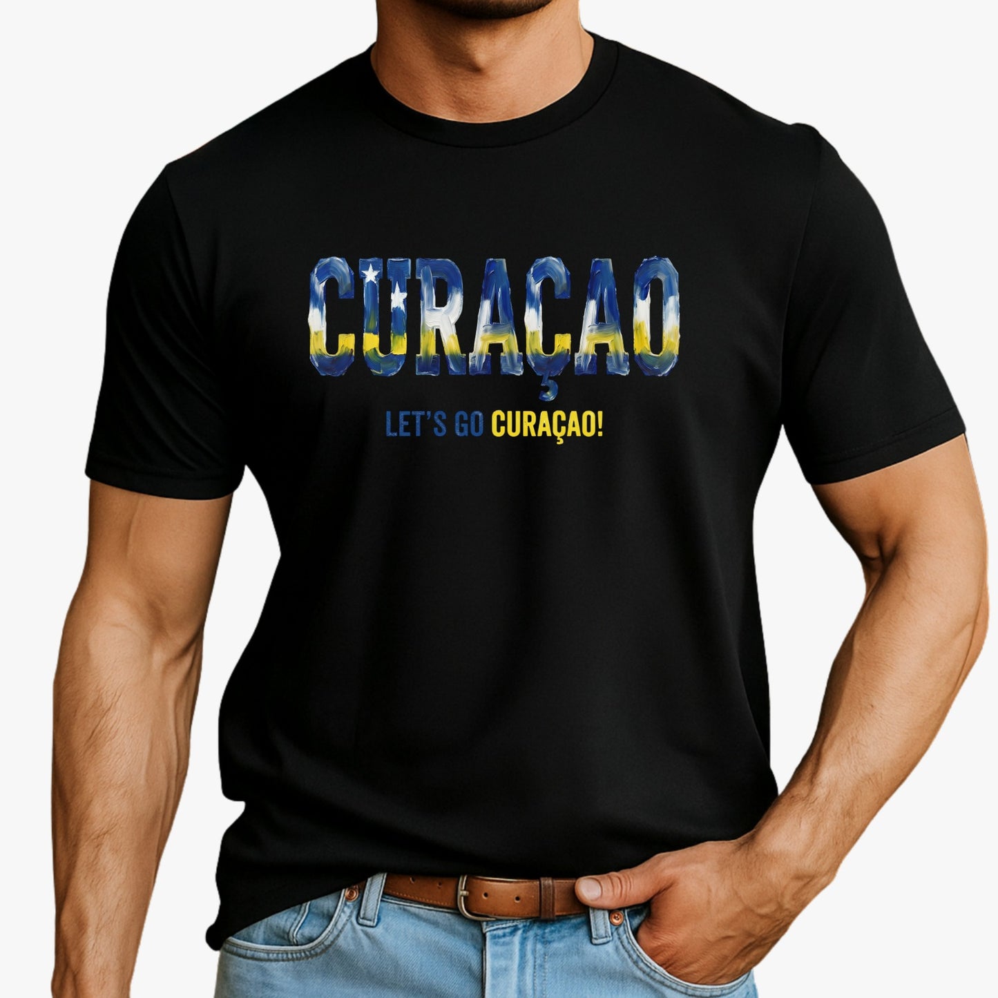 Curacao Flag T-Shirt Adult Unisex Soccer Fan Tee WC 2026 Game Day Shirt