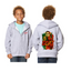 Ronaldo Goat Portugal Flag Kids Zip-Up Hoodie