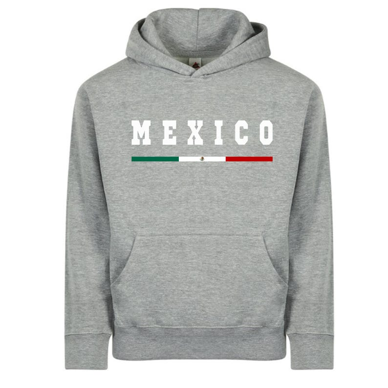 Mexico Flag Kids Hoodie Soccer Fan Pullover