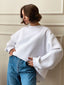 Feminine Round neck polar fleece loose sweatshirt