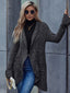 New elegant long-sleeved ruffled lapel loose cardigan sweater jacket