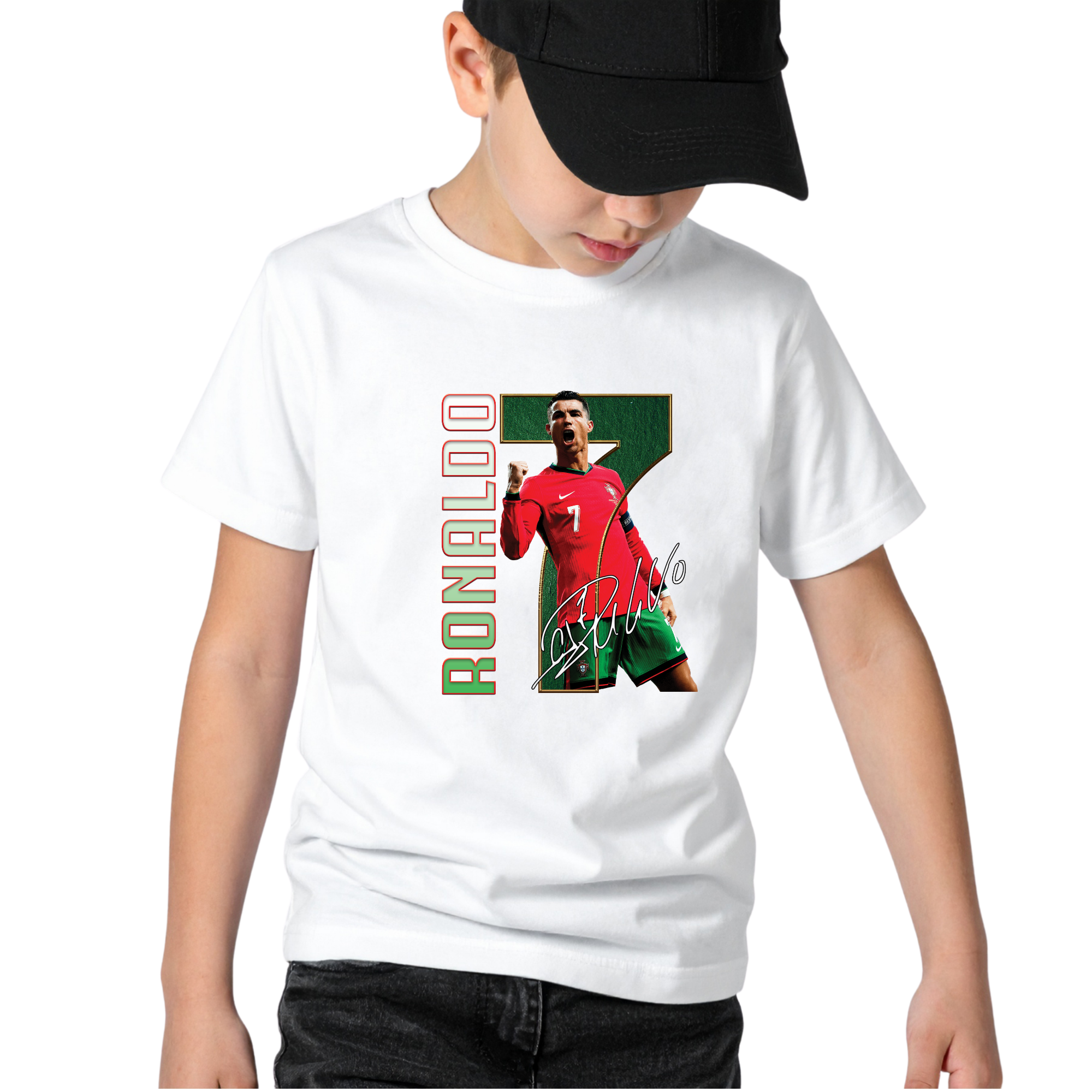Portugal Ronaldo 7 Kids T-Shirt – Youth Unisex Tee