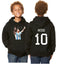 kids messi GOAT hoodie with front and back design