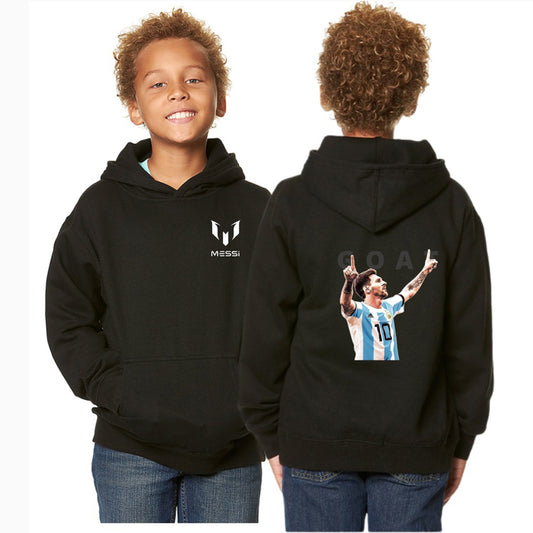 Kids/Youth Messi #10 "GOAT" Pullover Hoodie