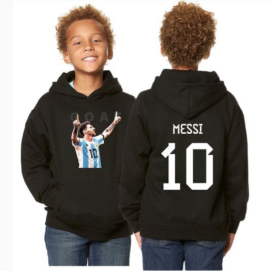 Kids/Youth Messi #10 "GOAT" Pullover Hoodie