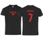 Adult Unisex Portugal Flag Ronaldo #7 Short Sleeve T-Shirt – Classic Fit & Bold Design