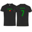 Adult Unisex Portugal Flag Ronaldo #7 Short Sleeve T-Shirt – Classic Fit & Bold Design