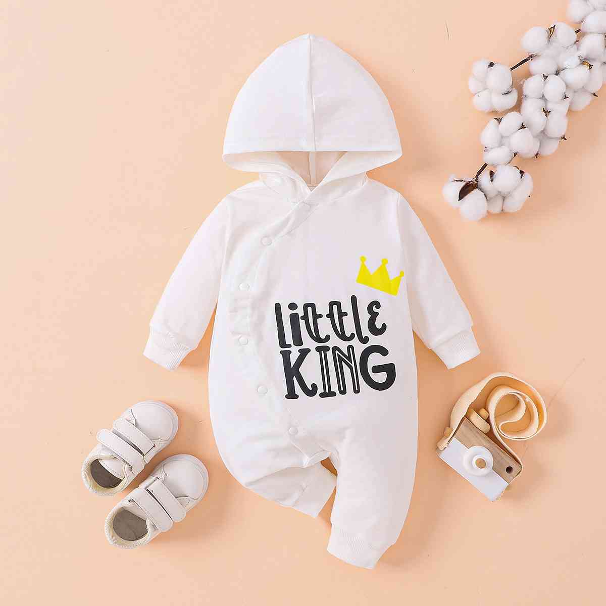 LITTLE KING Hooded Bodysuit